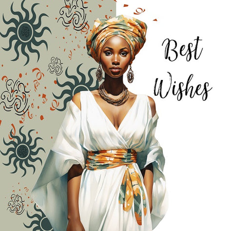 1187 African Beauty 4 Best Wishes (3 Pack)