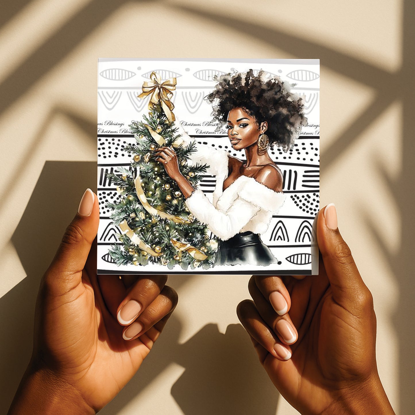 1390 Christmas Afro